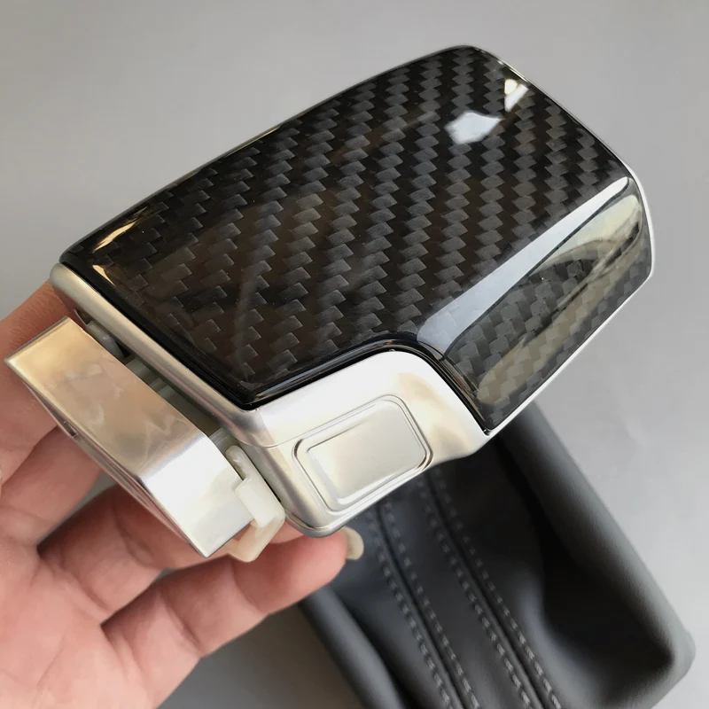 Автомобильная кожаная Хромированная ручка переключения передач для AUDI A6 A7 A3 A4 A5 c6