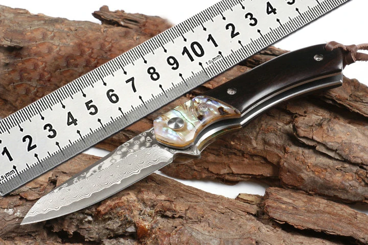 

Нож дамасский VG10, тактический складной карманный инструмент для отдыха на открытом воздухе, деревянный, для планшетов, для самообороны