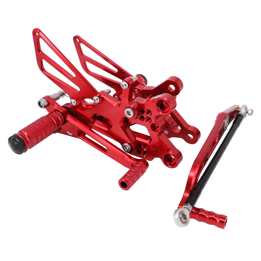 CNC регулируемый заготовка подножки педали для YAMAHA YZFR6 YZF-R6 YZF R6 2006 2007 2008 2009 2010 2011 2012 2013 - Цвет: Красный