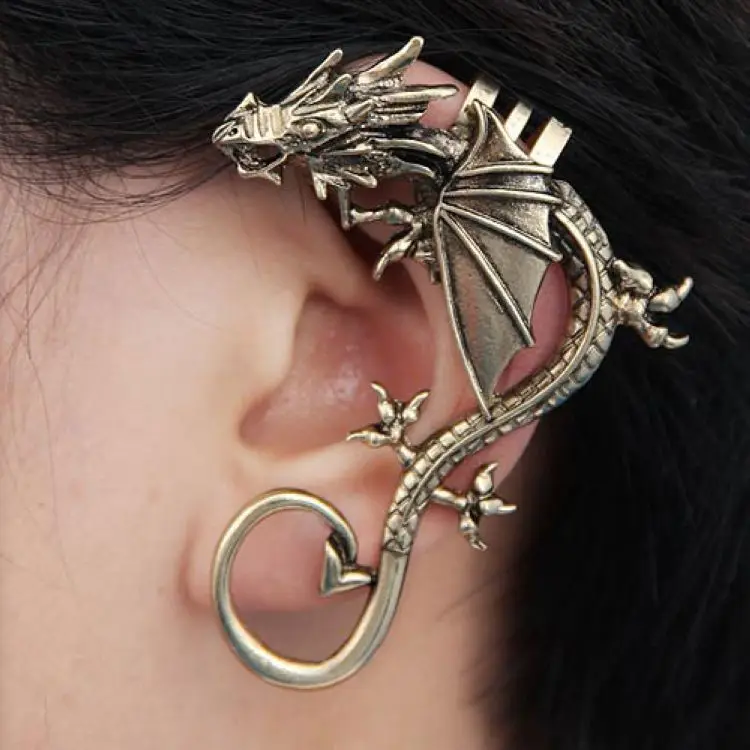 

Ear Wrap Cuff Earrings For Women Clip Earings Punk Dragon Bite Ear Wrap Cuff Earrings For Women Men Clip Earings No Pierced