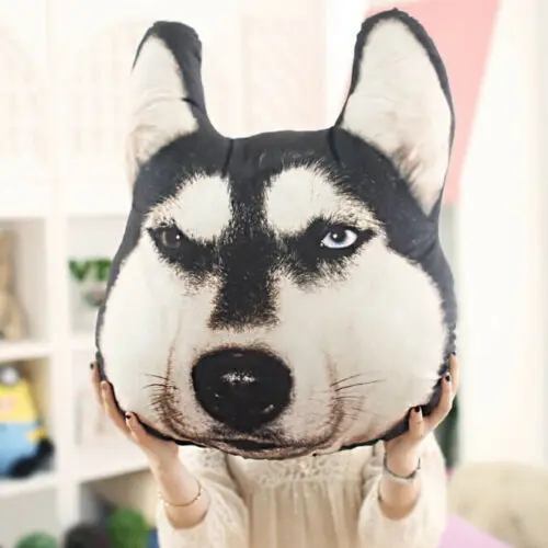 GH плюшевый 3D напечатанный самоед Хаски Doge собака бросок креативный подушка для дома украшения - Цвет: D