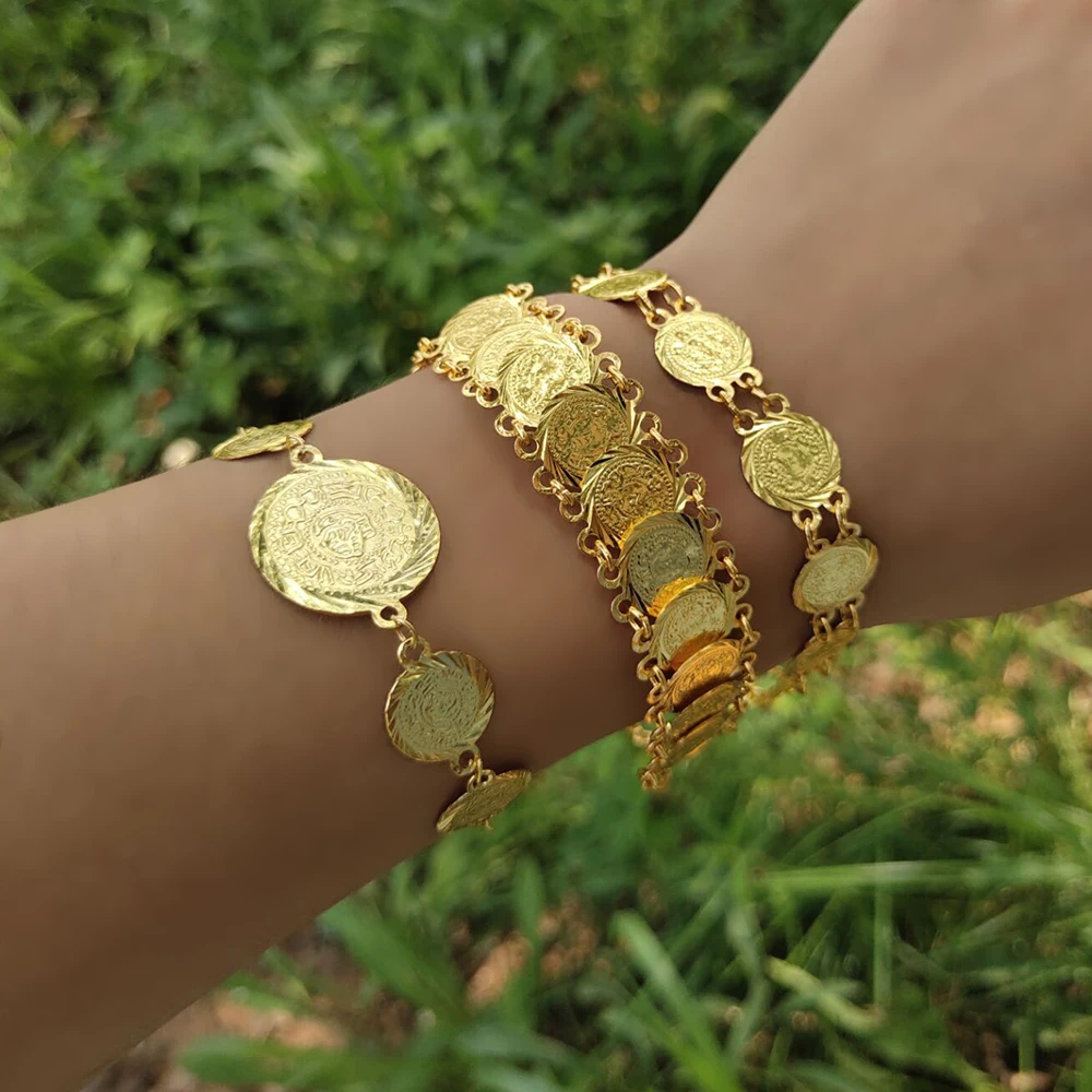 Турецкие монеты браслет для женщин и мужчин модные дешевые эфиопские браслеты