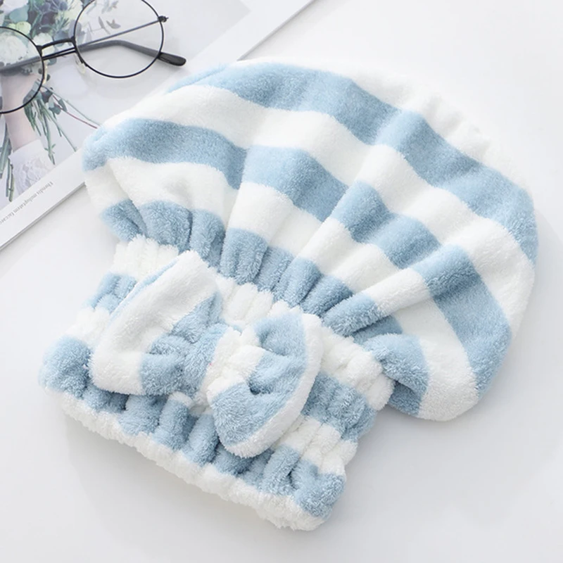 Hair Drying Towel Drying Cap Cute Princess Hat Quick-drying Bowknot Hair Towel Lightweight Long Hair Strong Absorbent Towel Hat