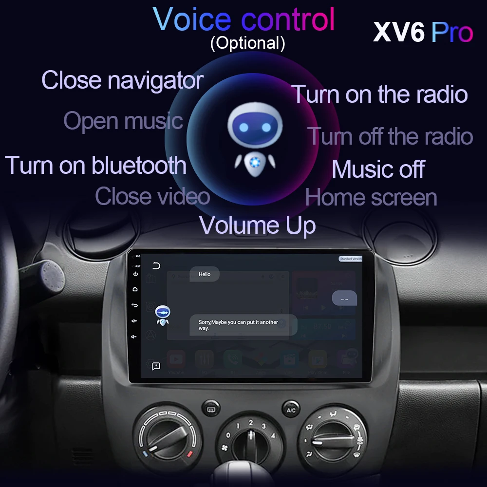 Автомобильный радиоприемник XIMA XV6 Pro 2 Din Android 10 беспроводной Carplay мультимедийный