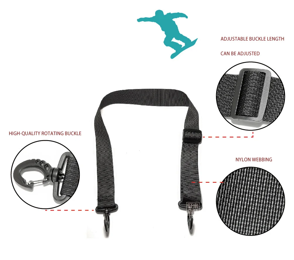 Ремешок на плечо для сноуборда ремень лыж роликовые коньки регулируемый