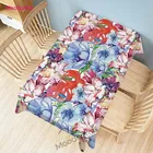 Водостойкая хлопковая льняная скатерть с цветочным рисунком