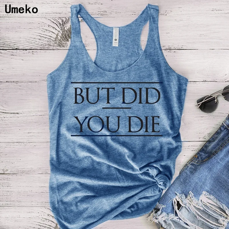 Майка женская хлопковая с буквенным принтом Модный повседневный Свободный Топ