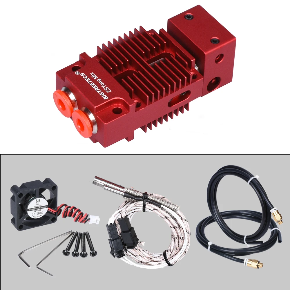 BIGTREETECH 2 в 1 из Hotend смешанные цвета Боуден экструдер части 3d принтер Hotend J-head 12 В/24 В 1,75 мм нити для Titan MK8
