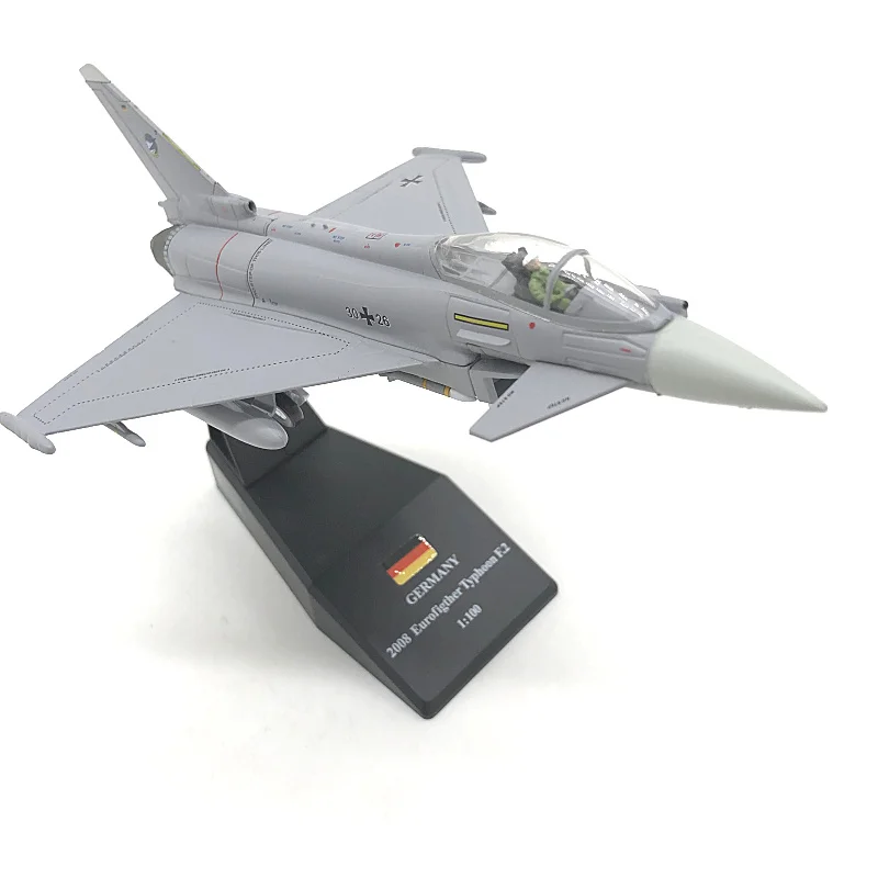 

1/100 European Typhoon EF2000 German Air Force Simulation Alloy Fighter Aircraft Model Finished Product Christmas Gift