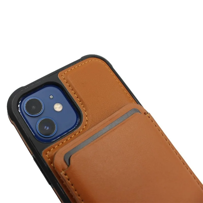 

For IPhone 12 Pro Max Magnetic Card PU Leather Case Card Slot Phone Holder Case for IPhone 11 Pro Max Phone Bag for Women