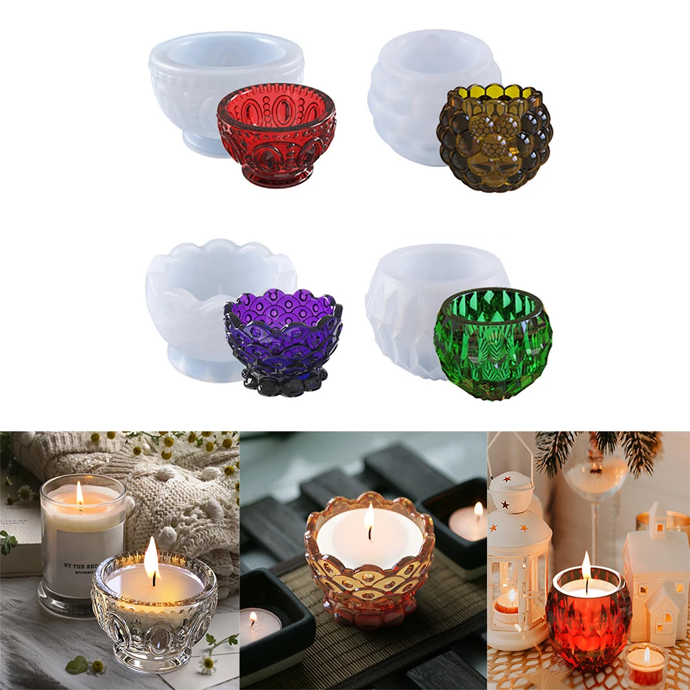 

2022 New Candle Potted Polka Dot Storage Box Silicone Mold For Diy Epoxy Crystal Resin Home Decorations Casting Tools