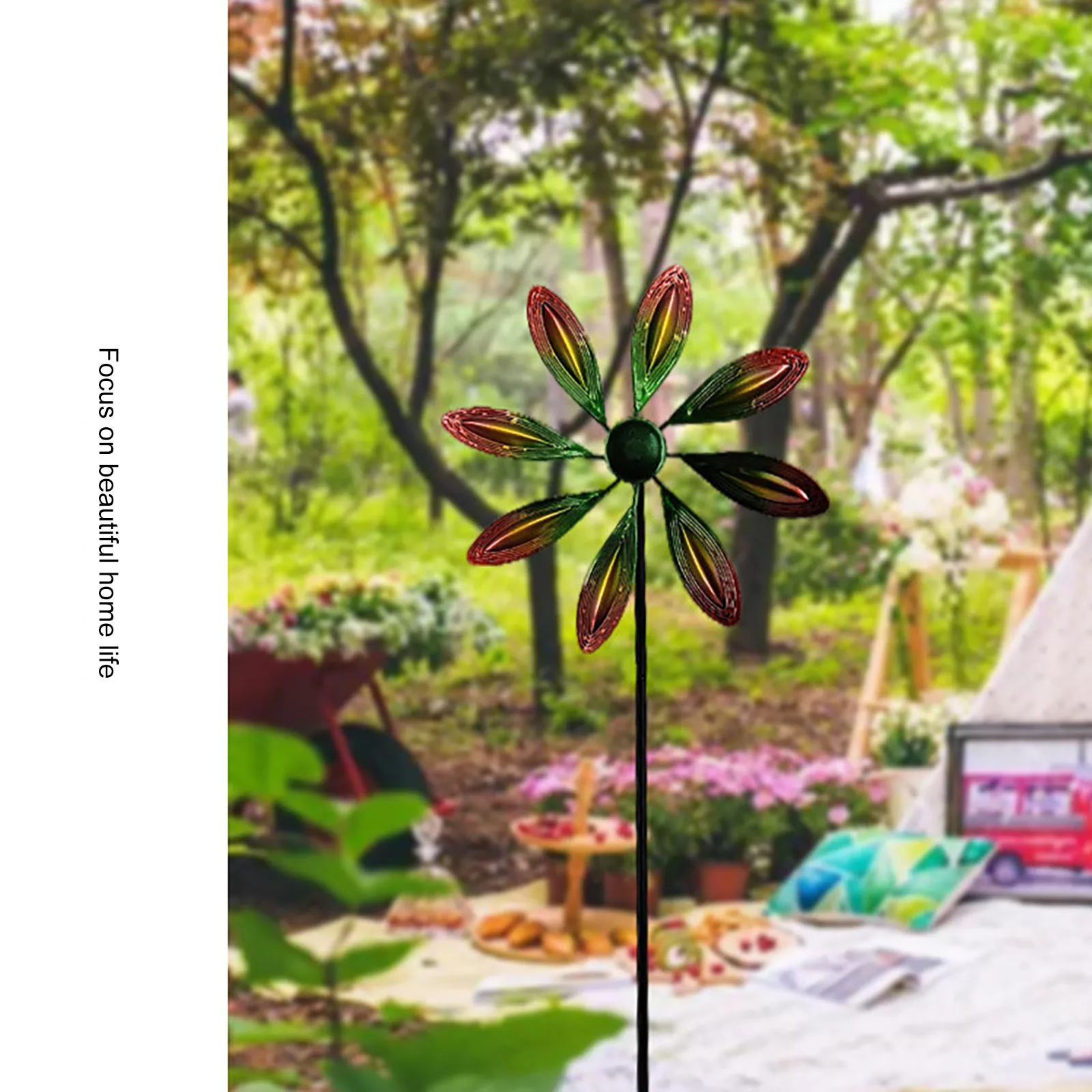 

Plastic Windmill Rainbow Colors Spinning Garden Stake Windmill Outdoor Garden Windmill dcoration de jardin tuin decoratie