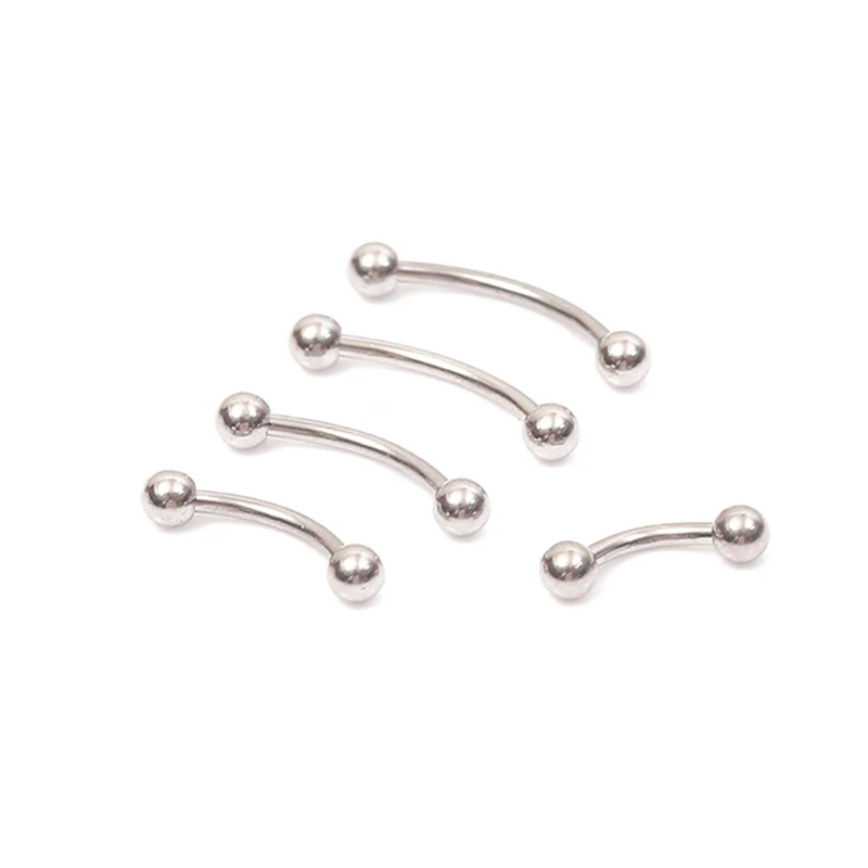 

14G ASTM F136 Titanium Externally Threaded Curved Barbell Eyebrow Piercing