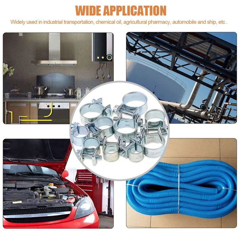 78-Pcs Mini Fuel Injection Line Style Hose Clamps Assortment Kit Clamp For Pipe- 10 Kinds Of | Обустройство дома