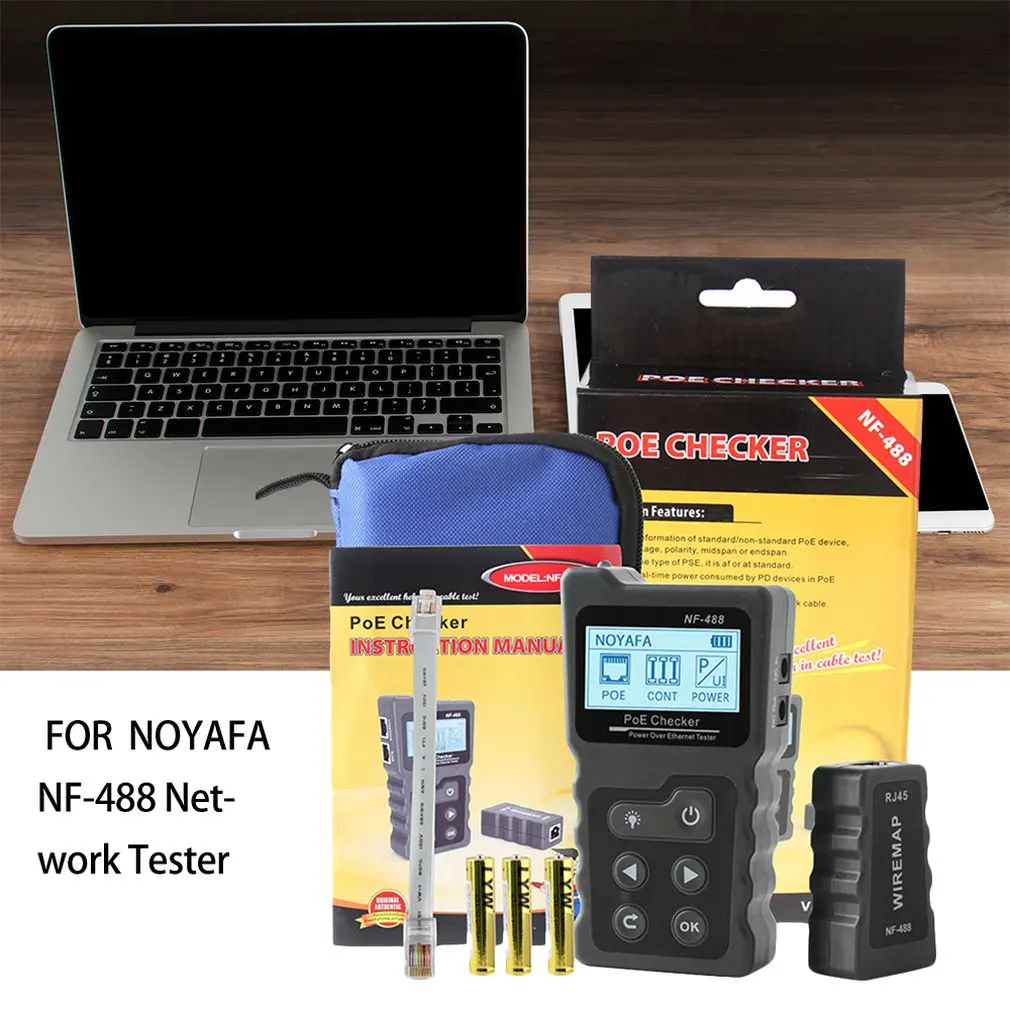 

New Nf-488 Network Tester Checker Test Power Over The Ethernet Cat5 Cat6 Tester Network Detection Tool