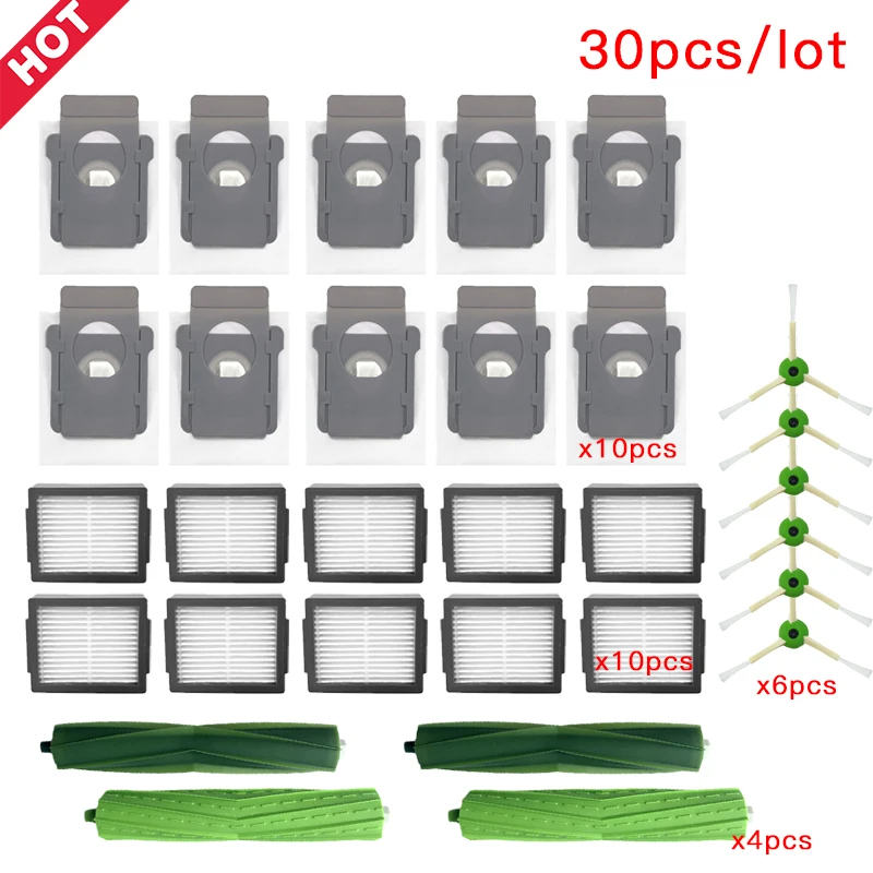 

Rolling Brush Hepa Filter Side Brush Dust Bag for iRobot Roomba I Series i7+ E5 E6 Robot Vacuum Cleaner Replacement Spare Parts