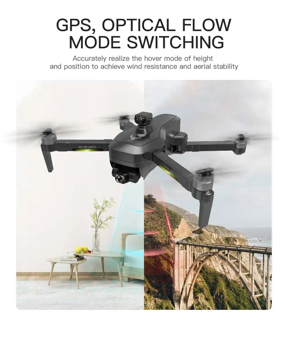 sg906 max pro2 gps drone 5g wifi fpv с камерой 4k hd бесщеточн