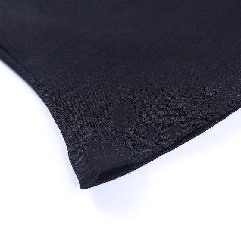 

Goth Dark Gothic Sexy Hollow Out Front Black T-shirts Punk Style Bandage Long Sleeve T-shirt Women Bodycon Autumn Tops