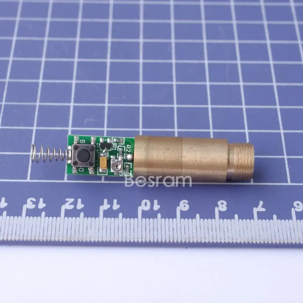 

D=12mm 532nm Green Laser Module Diode 5mw-10mw 3VDC Brass Body