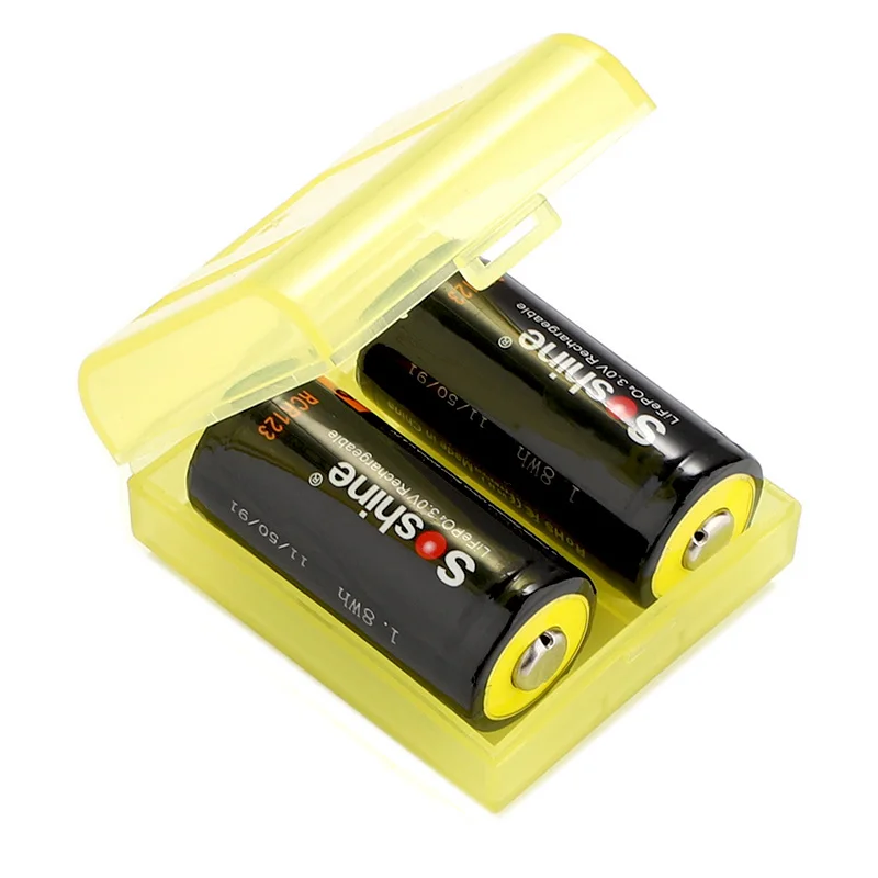 Аккумуляторы Soshine 16340 RCR123 LiFePO4 3 в 600 мАч 2 шт.|battery 3v|battery lifepo4battery battery |