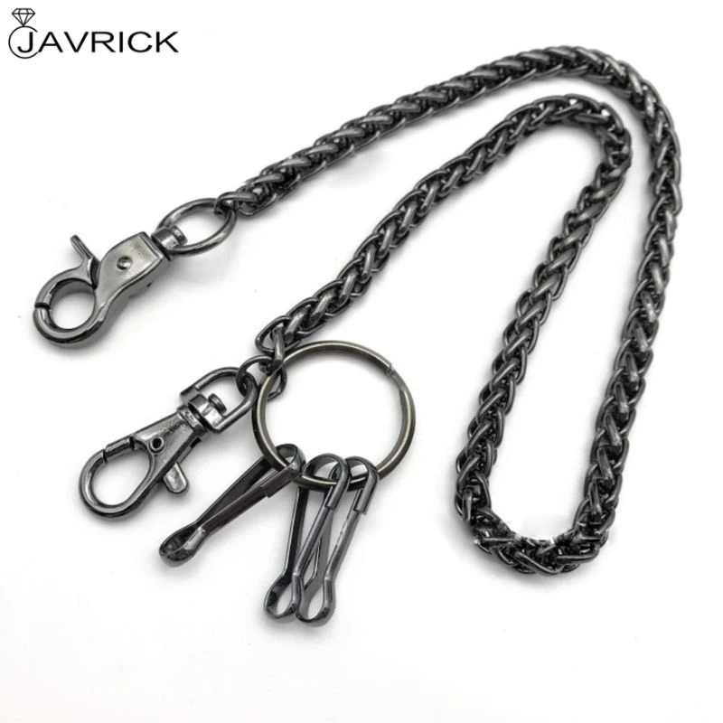 Черный металлический кошелек цепь ремень панк Брюки-хипстер Жан брелок хип-хоп