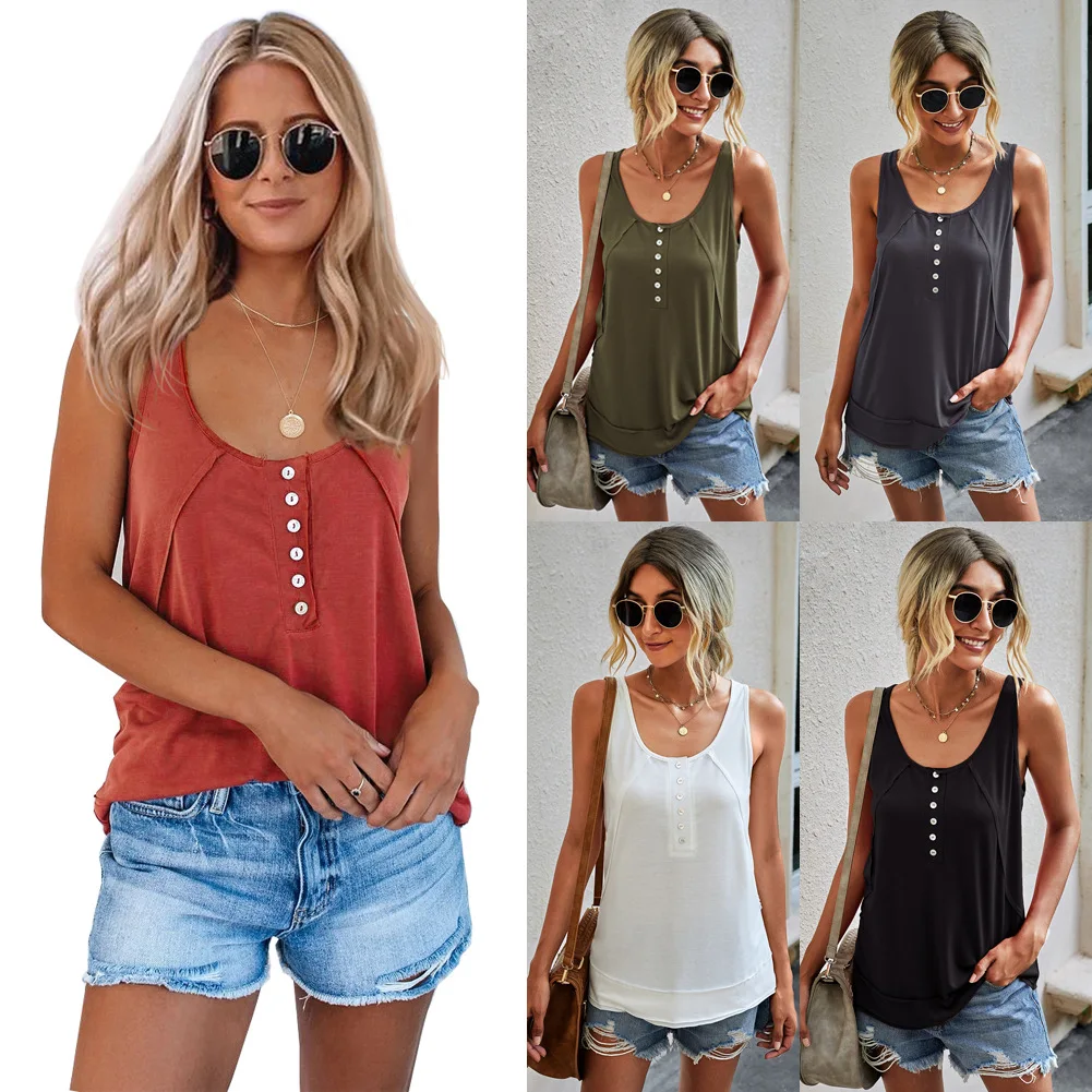 Женский жилет Donsignet модный однотонный пуловер с круглым вырезом на пуговицах без