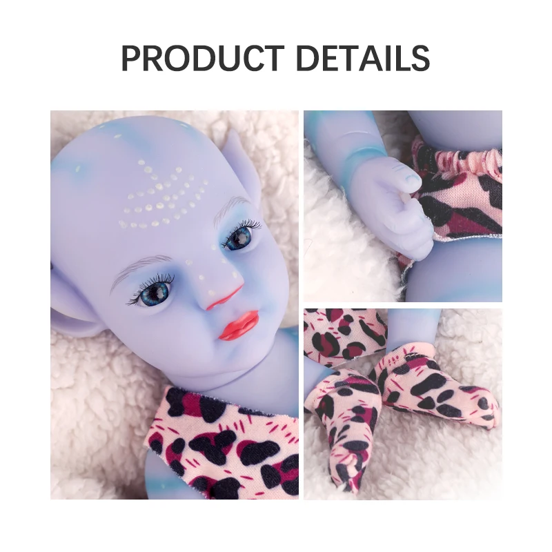 

ADFO 12 Inches Avatar Night Light Full Soft Vinyl Reborn Baby Lifelike Doll Newborn Reborn Girl Toys Gift LOL For Girl Children