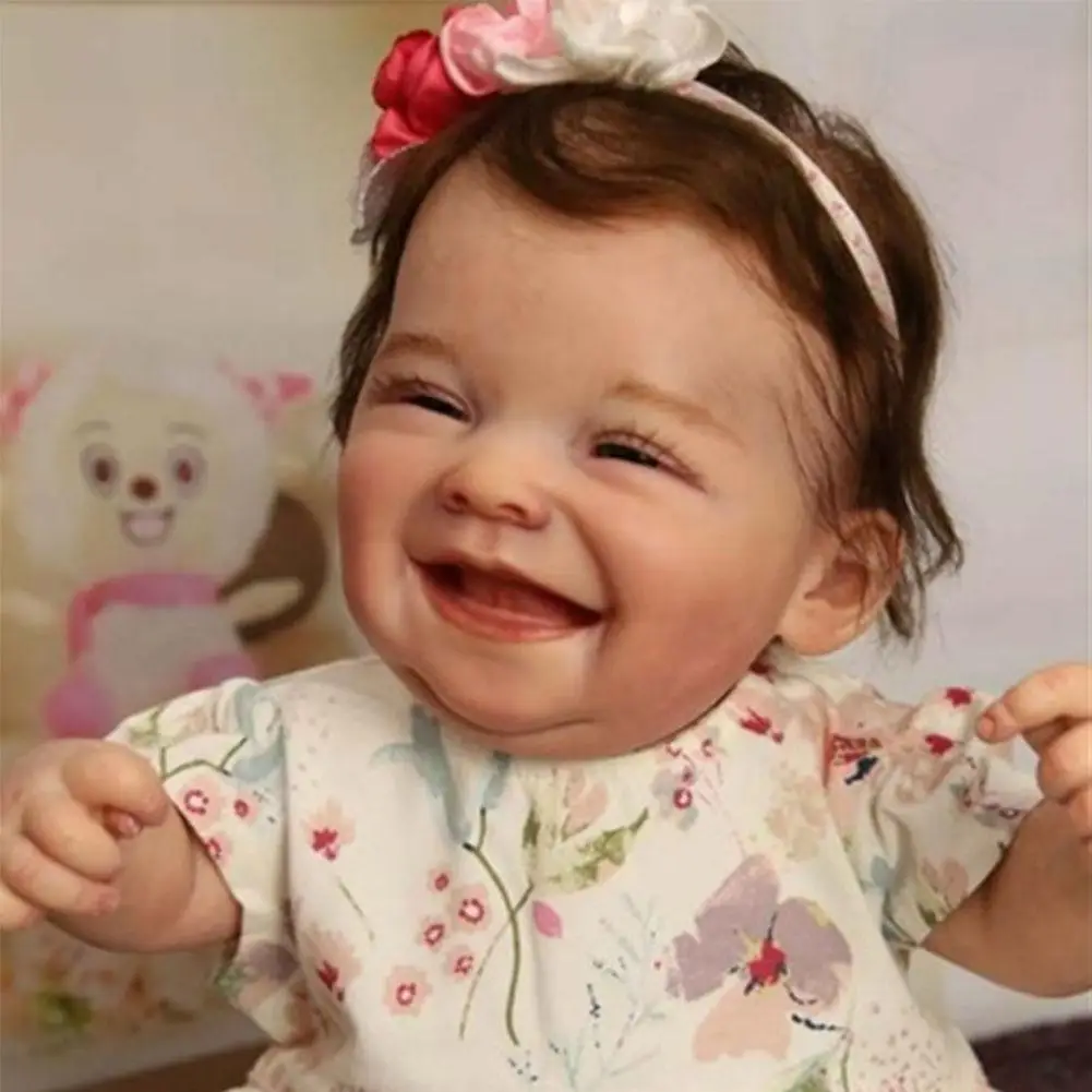 

19 Inch 2023 Full Silicone Baby Girl Doll Set Full Realistic Vinyl Prototype Body Soft Girl Body Silicone Popular W7K5