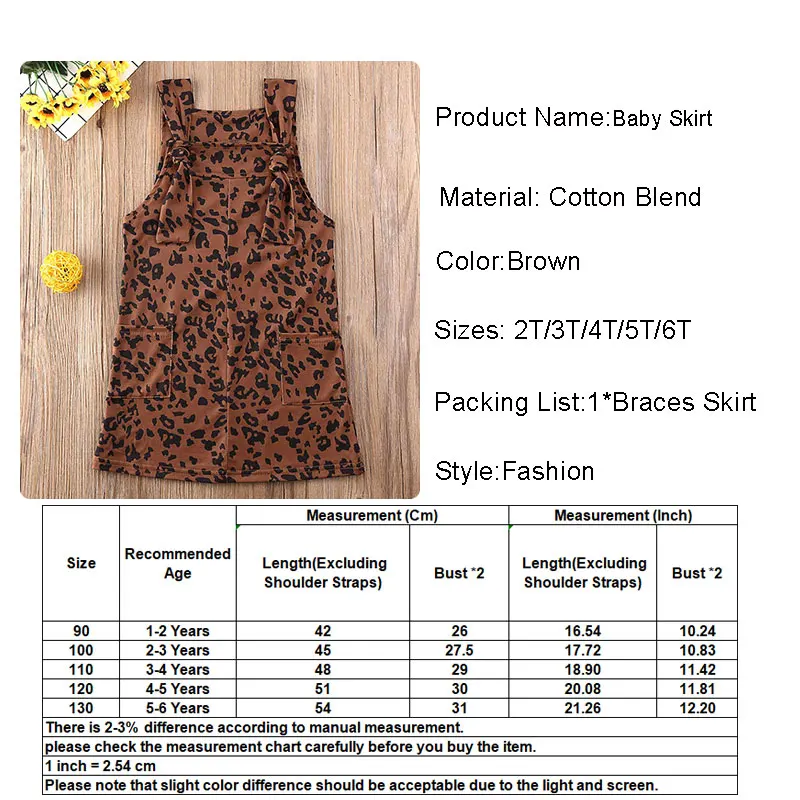 

2020 Girl Clothes Straps Dress Leopard Print A line Dress 2-6Y Summer Toddler Baby Dresses Fashion Cute Brief Kid Mini Dresses