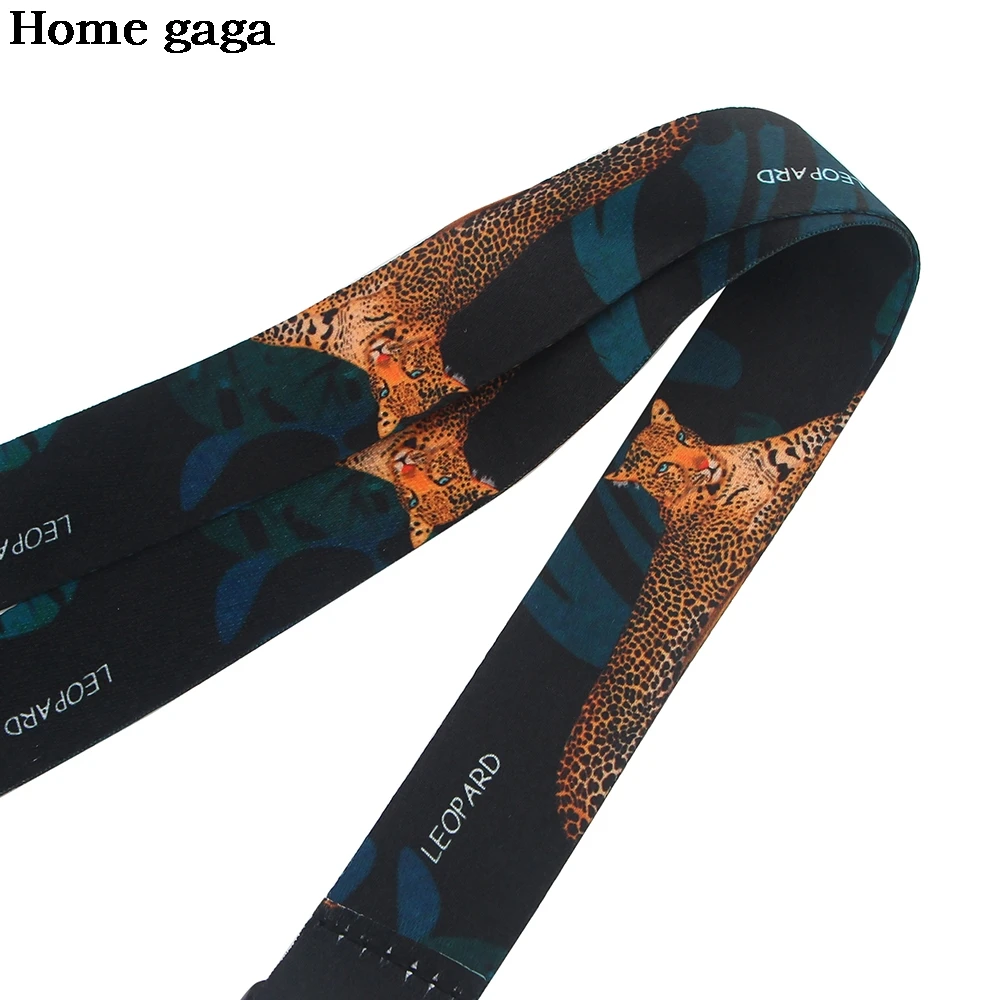 

DB303 Homegaga Leopard Neck Strap Lanyard for Key USB ID Card Badge Holder Cell Phone Straps Webbing Necklace Gift