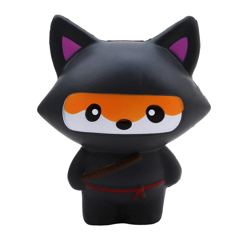 Животные Jumbo 14 см Kawaii Ninja Squishy панда Медведь Лиса хлеб мягкие медленно