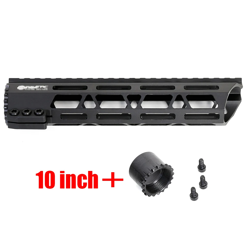 10INCH HANDGUARD NUT 7 10 12 дюймов тактический Mlok свободный поплавок ствольная накладка Пикатинни аксессуары для охоты для AEG M4 M16 AR15 fit 223 5,56 с M-lok стальная муфта ствола - Цвет: 10INCH HANDGUARD NUT