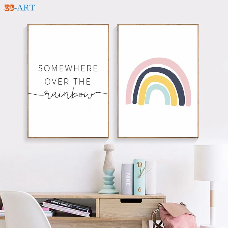 Где то выше радуги плакаты и принты холст картины дети стены искусства детские
