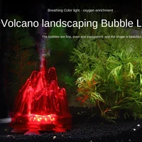 fish tank landscaping decoration lamp seven color aquarium light led diving light volcano round bubble light
