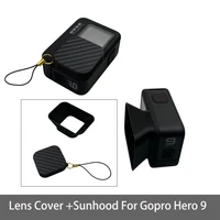 gopro hero 9 black protective cover with sunshade cap camera lens sun hood for gopro hero 9 black action camera accessories