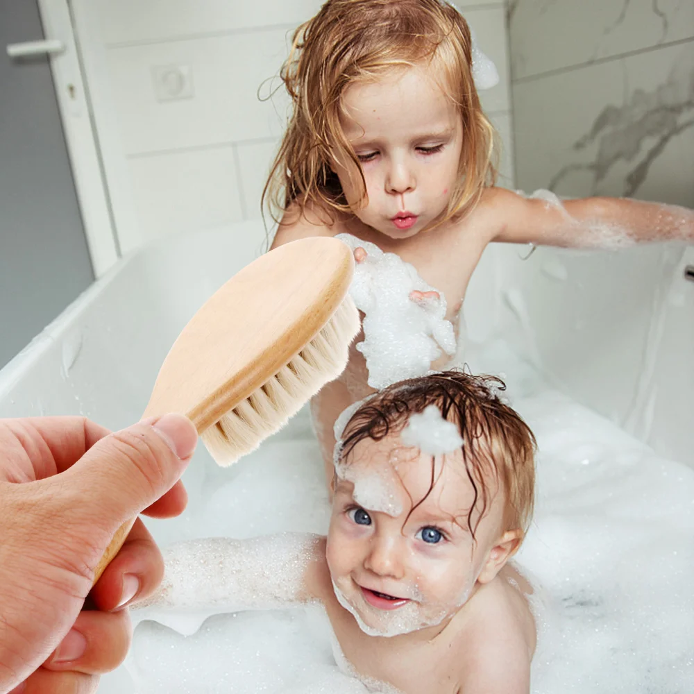 

Baby Hair Brush Toddler Natural Wood Hair Brush Baby Comb for Infant Kids