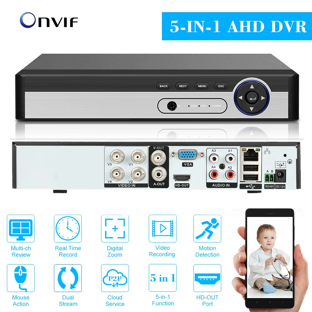 Цифровой видеорегистратор для домашней системы видеонаблюдения 4 канала