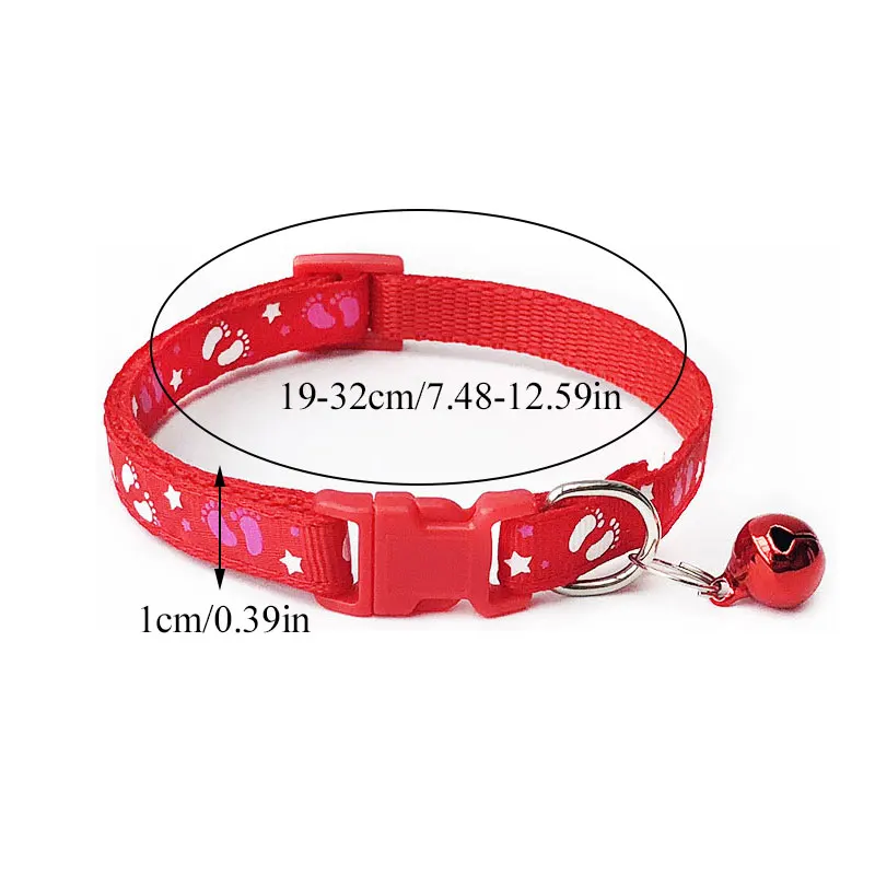 

Cat Dog Cute Collar Pet 1PC Adjustment Good Quality Cute Adjustable Printing Collar Pet Breakaway Polyester Neck Ring