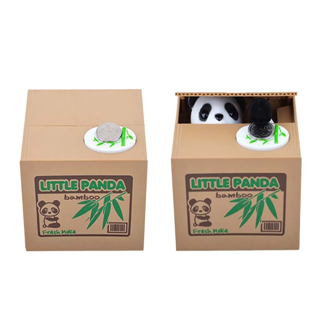 Маленькая панда итазура автоматическая копилка для кражи монет копилка|box