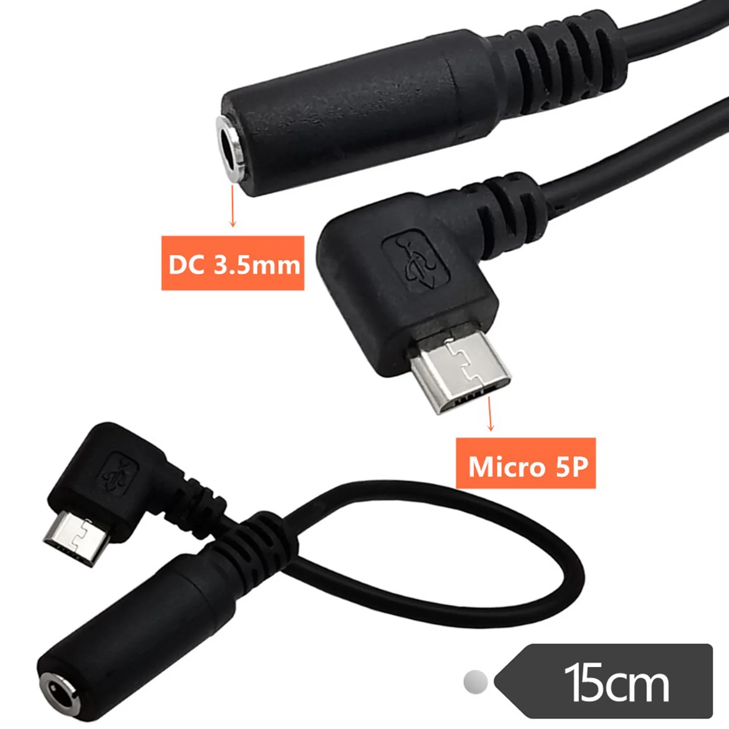 Угловой адаптер 3 5 мм с 4-полюсным разъемом Мама на Micro USB папа активный зажим