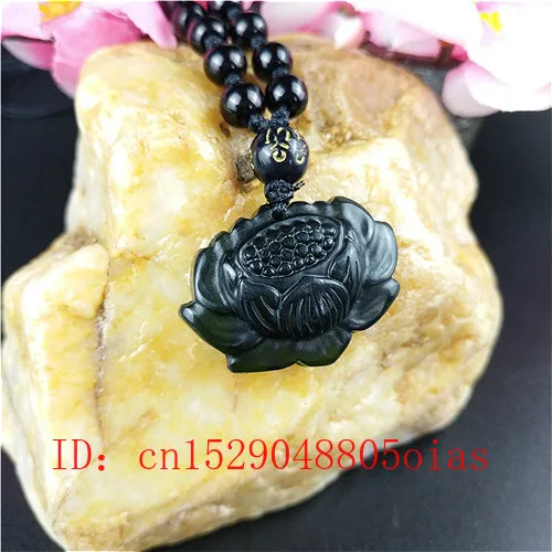 Ожерелье с кулоном из натурального китайского черного и зеленого нефрита