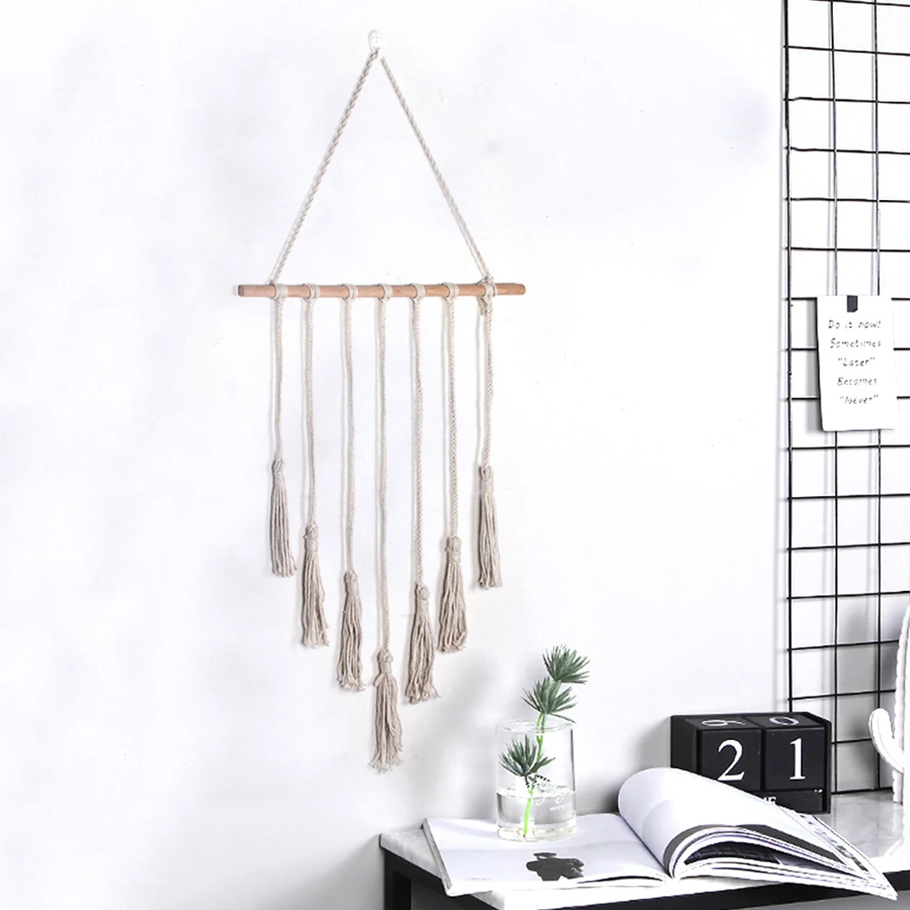 Ручная работа кисточка гостиная гобелен из макраме ретро искусство вязаный