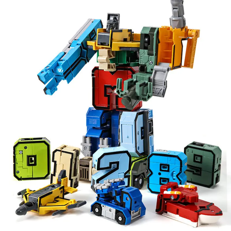 

Xinlexin Goood Digital Deformation Blocks Robot Alphabet Toy Children's Puzzle Assembled Inserted Building Blocks
