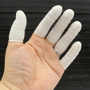 20pcs Disposable Anti Static Rubber Latex Finger Cots Eyebrow Extension Gloves Practical Off Eyelash Extension Tool Accessories