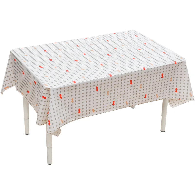 

Nordic Tablecloth PVC Printed Pattern Rectangular Dining Table Waterproof and Oilproof Living Room Kitchen Table Decoration