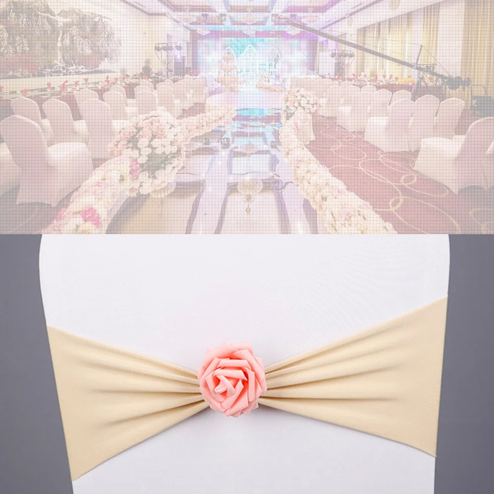 Новинка 2019 пояс для стула бант эластичная лента на стул галстука спине розы цветы