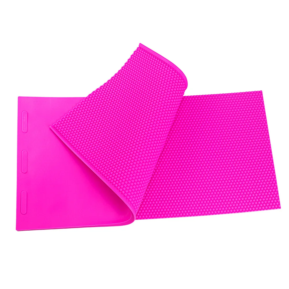 2Pcs Red Beeswax Press Sheet DIY Rubber Comb Foundation Mold Beekeeping Supplies Accessory | Дом и сад