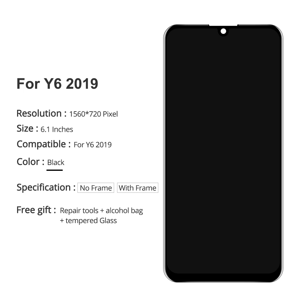 6 09 &quotоригинал для Huawei Y6 2019/ Pro Prime 2019 ЖК дисплей сенсорный дигитайзер + рамка