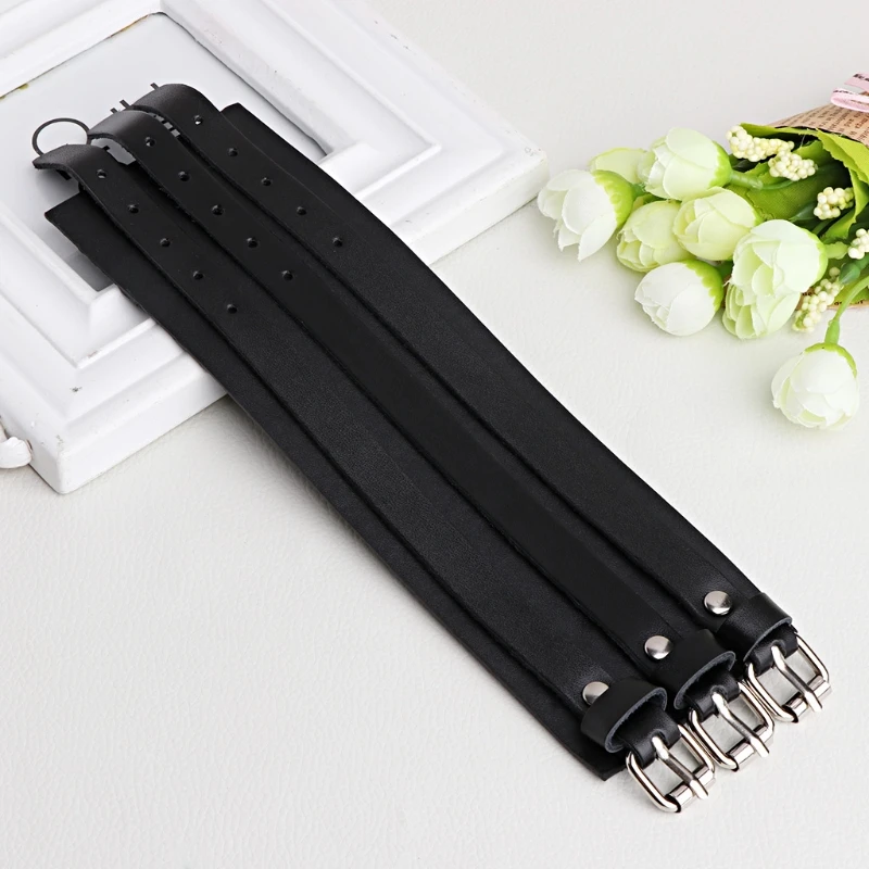 Браслет из искусственной кожи с заклепками широкий браслет в стиле панк рок 1