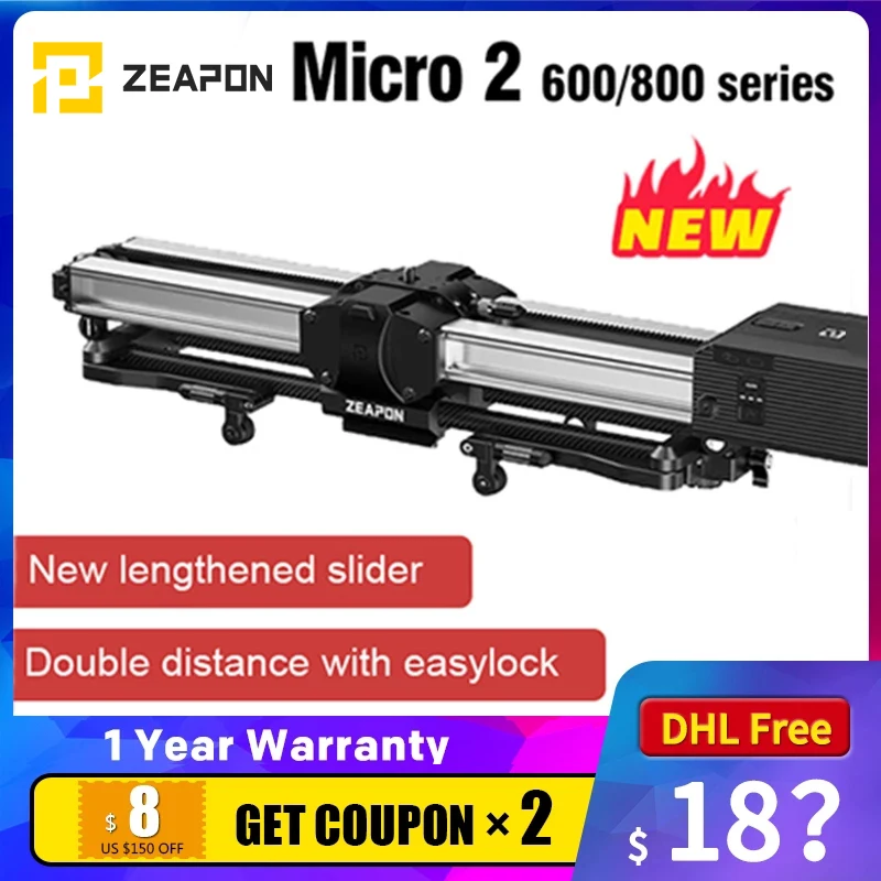 Рельсовый слайдер для DSLR камеры Zeapon Micro 2 E600 E800 M600 M800 ультратихий моторизованный с